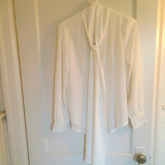 Tops - Blouse with Tie - Unworn